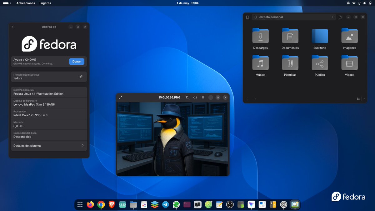 4Sentinell's tweet image. Luego de algunas semanas posteando nuevamente mi #ViernesDeEscritorio, siempre del lado de #GNULinux. LLevo usando #Fedora desde su edicion 33 y es para mi de las distribuciones mas equilibradas que tenemos.

Buen fin de semana linuxeros.