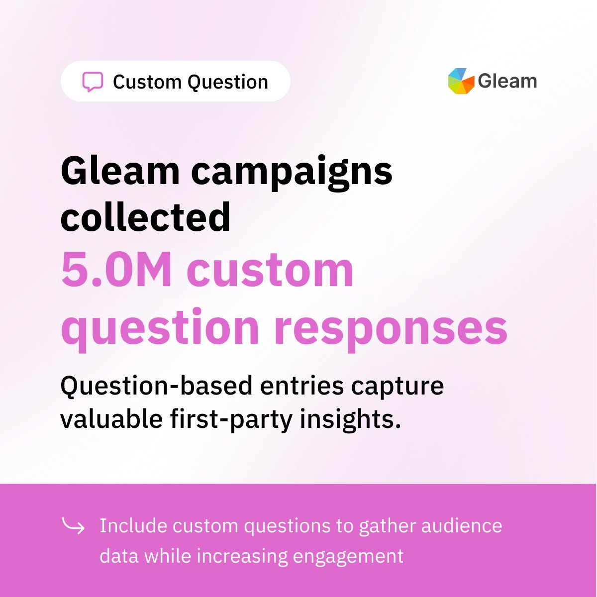 gleamapp's tweet image. Honest question.

If your campaign could ask entrants one thing,
what would you want to know?

• Interests  
• Intent  
• Preferences  

Custom questions turn traffic into insight.

Reply below.

gleam.io/app/competitio…

#firstpartydata #marketing