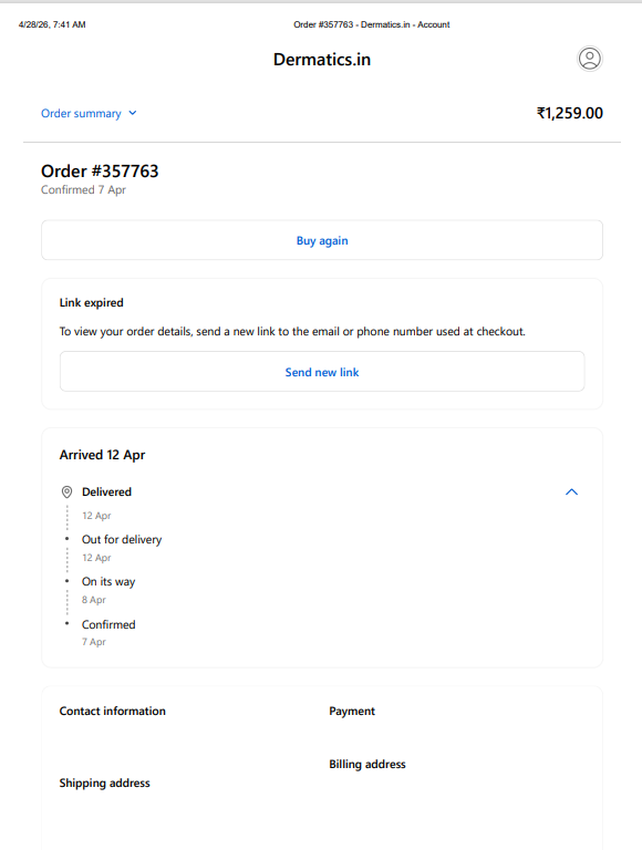 satyen032's tweet photo. Received leaked medicine from @DermaticsIndia (Order #357763). Despite photo proof, they refuse refund, citing "mandatory unboxing video." Violation of consumer rights for essential health products.

NCH Docket: 9200157#ConsumerRights #DermaticsIndia @jagograhakjago @consaff https://t.co/hwJVwcfVKB