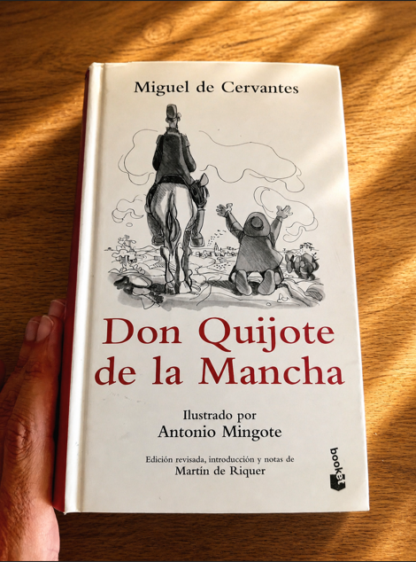 Quizá el momento más emotivo de la literatura española: 

—Perdóname, amigo, de la ocasión que te he dado de parecer loco como yo, haciéndote caer en el error en que yo he caído de que hubo y hay caballeros andantes en el mundo.