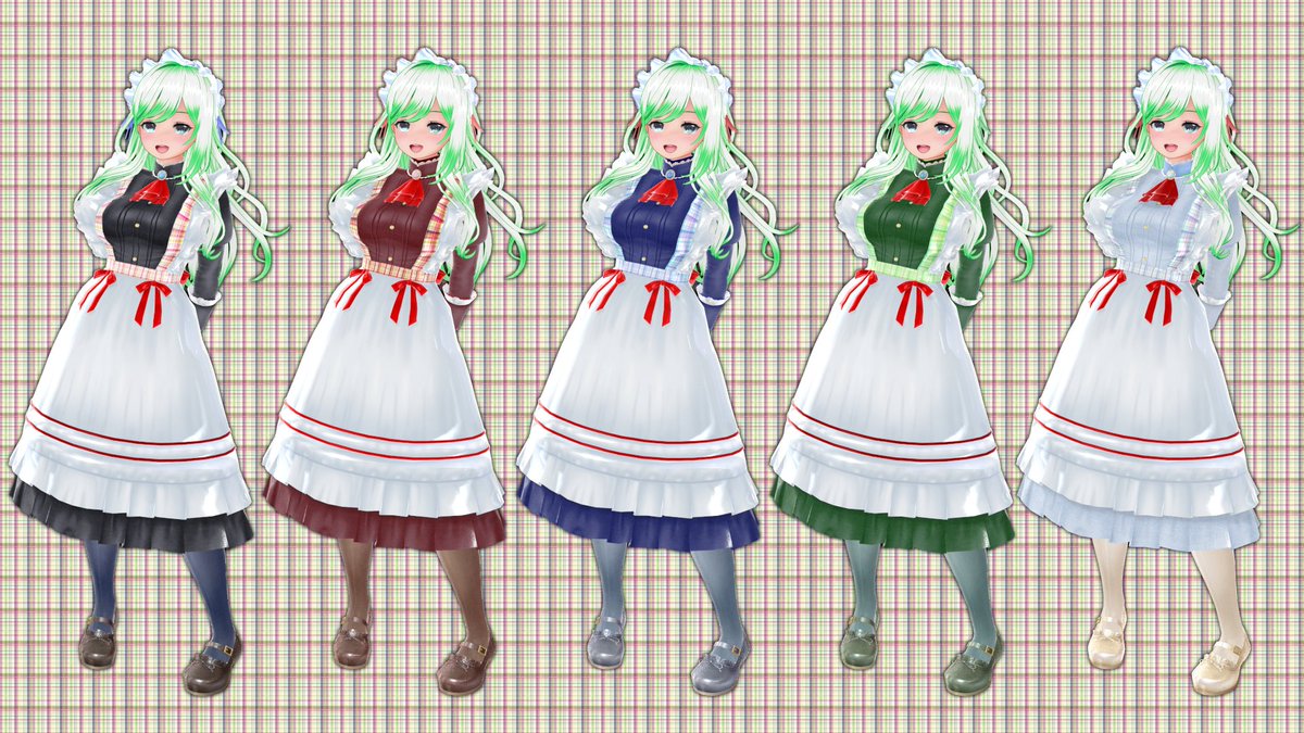 SuzushiAmaaji's tweet photo. ※GW期間中のみ配布します。
プリムメイド服NPR化（色変えテクスチャ版10種追加）フルセットロダにアップしました。よろしければどうぞ。
#COM3D2
https://t.co/8LjRQRWXCM https://t.co/9rFwazBG59