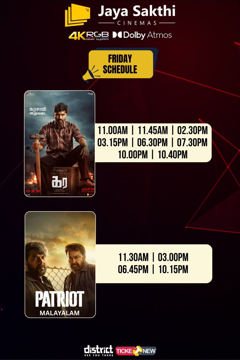 Jayasakthi Cinemas 4K-RGB/DolbyAtmos tweet media