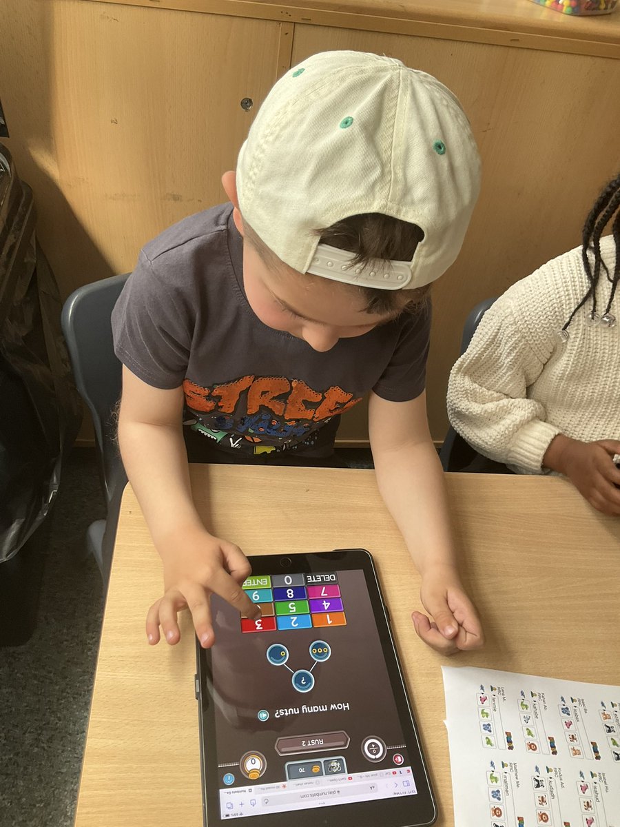 AbbeyPrimary's tweet image. #rec are having lots of fun logging into Numbots and playing maths games. #maths #numbots
