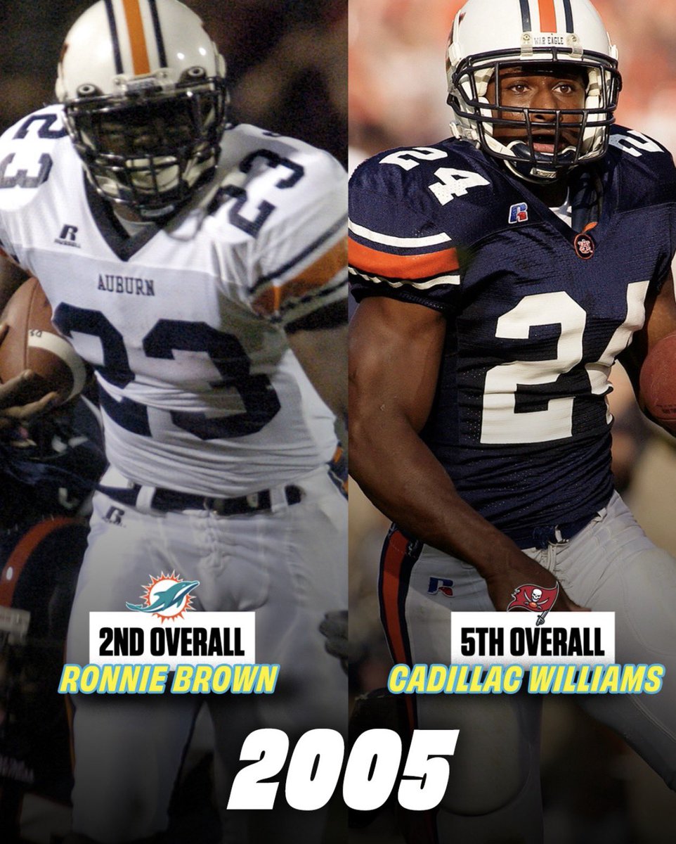 John_LeBron6's tweet image. This absolutely blows my mind. Teammates in the same year both play running back and went top 5!

#auburn #Buccaneers #dolphins