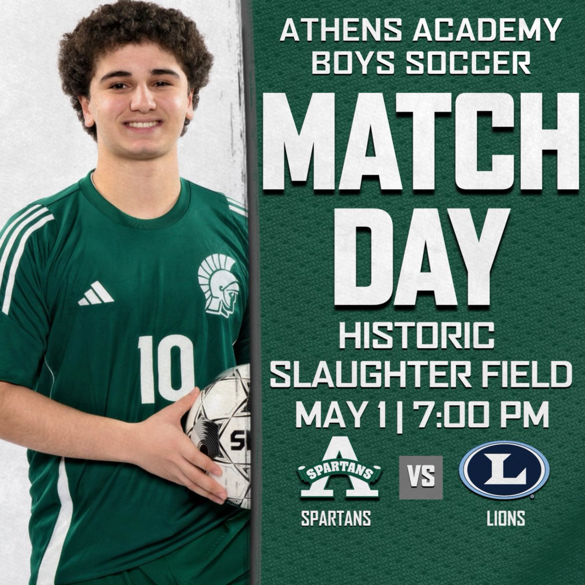 SpartanAthletic's tweet image. . @OfficialGHSA Sweet 16 action TONIGHT at Historic Slaughter Field! @SpartanSoccer1 #GoSpartans