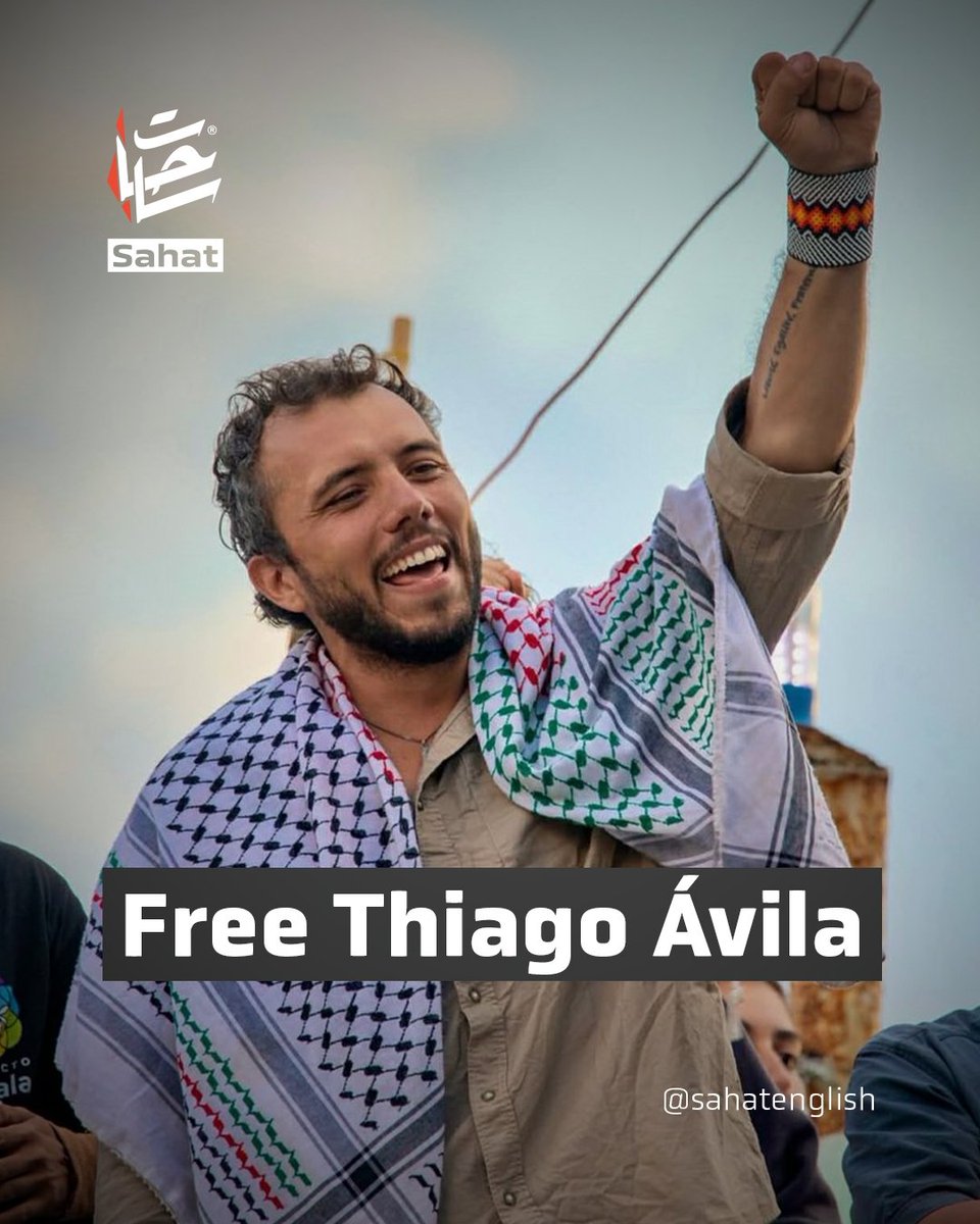 🚨 The detention of Brazilian activist <a href="/thiagoavilabr/">Thiago Ávila</a> from <a href="/gbsumudflotilla/">Global Sumud Flotilla</a> is yet another crime added to the Israeli occupation's long record of violating international law.

📌 Intercepting civilian vessels and detaining peaceful activists contravenes all international norms