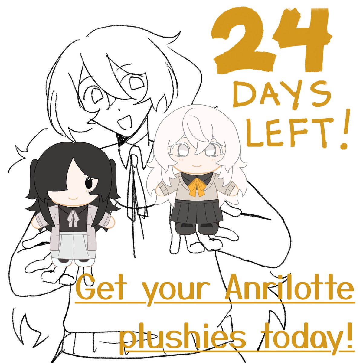 renemilss's tweet photo. 💛24 DAYS LEFT💛

Anrilotte plushies Pre-order funding is still going on for 24 more days! Help fund these cuties and get your Anrilotte plushies during the official pre-order! 

More details here:
https://t.co/KaDu7kMGEE https://t.co/mCAvCuj0z9