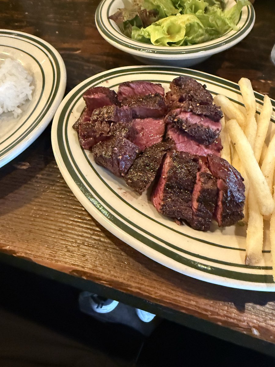 Don_hiro_k's tweet photo. きょうのランチはさがりステーキでした🥩
#シカゴステーキオーロラ離れ https://t.co/3PwAM1WTmK