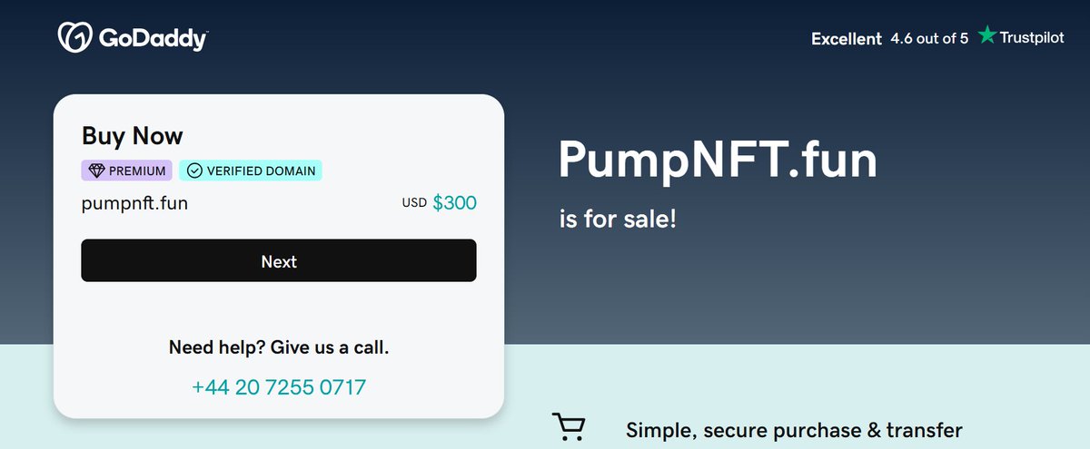 M1ike9's tweet image. PumpNFT.fun is now available for sale on @GoDaddy 

A strong name for an NFT marketplace or Web3 platform.

#NFT #NFTs #Pumpfun