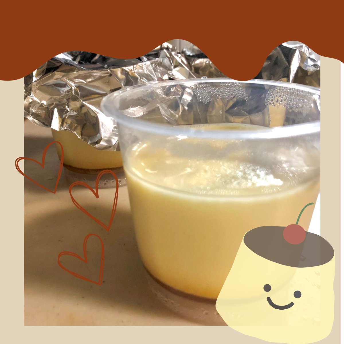 プリン綺麗に出来て良かった🍮🤎