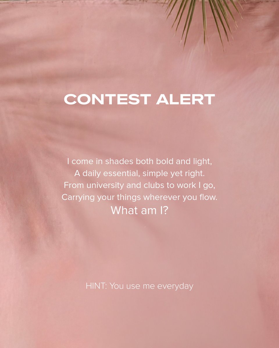 I’m your everyday carry, moving with you from lectures to late nights, from workdays to weekends. But what am I?

To enter:
• Like this post
• Comment your answer
• Tag 3 friends

#MaxFashion #MyMaxStyle #SummerStyle #VacationMode #SummerVibes #NewCollection