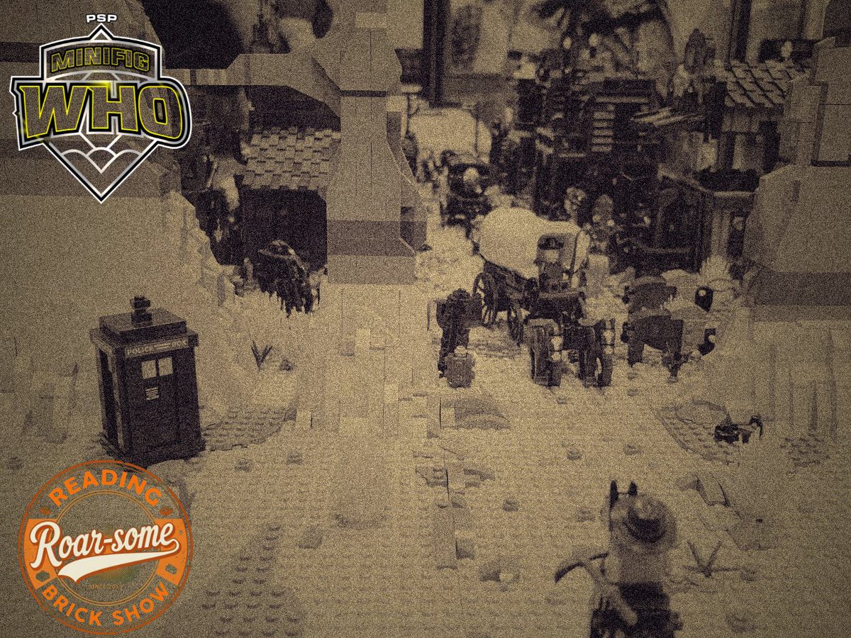 theMinifigWho's tweet image. For this week’s #funfriday - the 11th Doctor and Clara have visited the Wild West! 
Really loved @JustAPeeler ‘s Western themed build from this year’s #readingbrickshow !
❤️❤️➕🤠

#doctorwho #doctorwholego