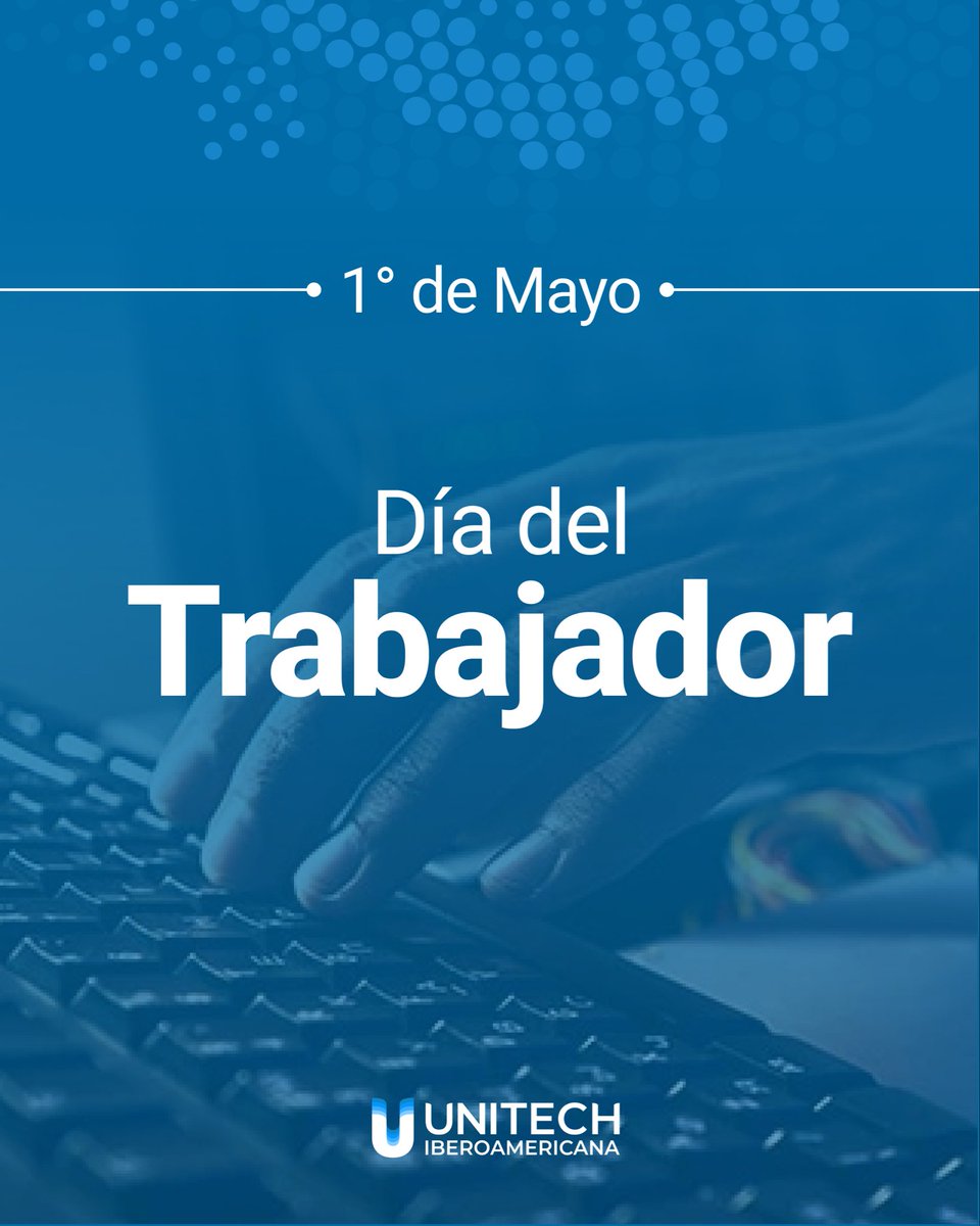 UnitechIbero's tweet photo. En este Día del Trabajador saludamos a toda nuestra comunidad y agradecemos especialmente a nuestro equipo por su compromiso y dedicación diaria.

Las personas hacen la diferencia 🙌 
#DíaDelTrabajador #UnitechIberoamericana https://t.co/3Ib7F8wdCZ