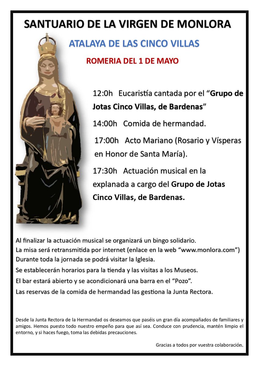 ArbaDeBiel's tweet image. Feliz Romería del 1 Mayo para todos los que subáis hoy a Monlora. Estaremos allí. #PMR446 #1deMayo #Luna #CincoVillas #TurismoCincoVillas #TurismoRural @comarcacincov @Turismo5Villas