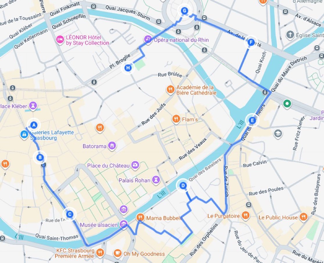 #1erMai 🚶🏻‍♀️🚶🏻🚶🏼‍♂️A Strasbourg, rendez-vous est donné à 10h00 🕙 pl. Kléber, pour un cortège en direction de la pl. Broglie : rue des Francs-Bourgeois >  rue de la division Leclerc > quai des Bateliers > quai des Pêcheurs > av. de la Liberté > pl. de la République. Des RDV sont