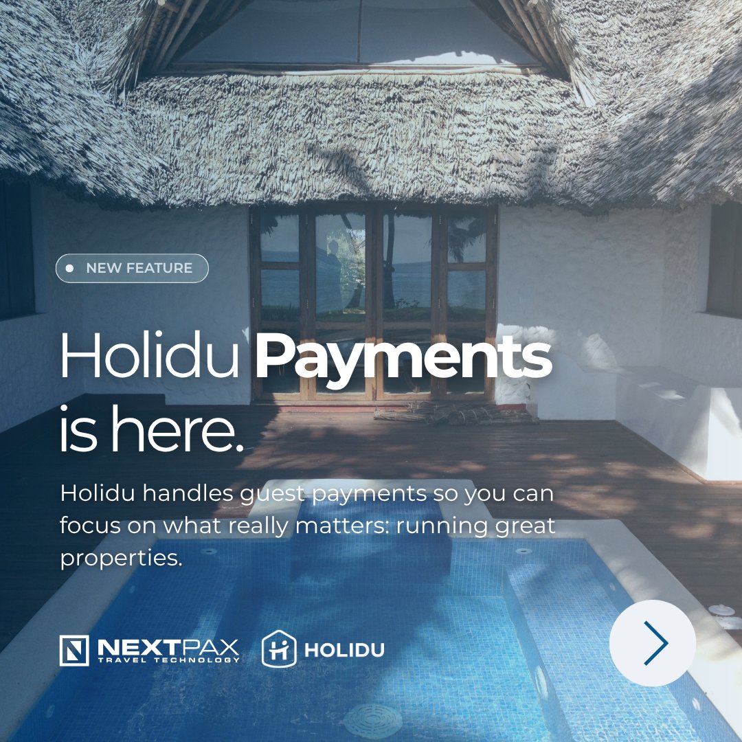 NextPax's tweet photo. Payments, simplified 💳

With @Holidu Payments via @NextPax:
✔️ No credit card handling
✔️ Fewer cancellations (~12%)
✔️ More payment options
✔️ Less operational hassle

#TravelTech #VacationRentals #NextPax #Holidu https://t.co/c26PN1u51w
