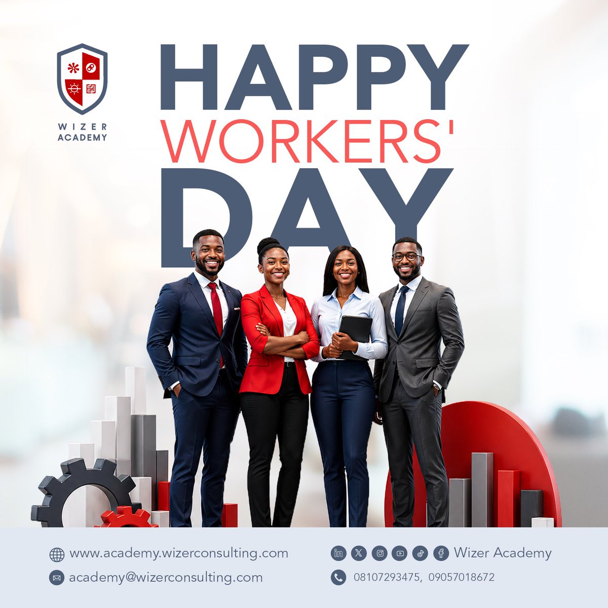 Wizeracademy's tweet photo. To everyone showing up, building, and doing their best, today is for you. Happy Workers’ Day.
#internationalworkersday #sustainableworking #wizeracademy https://t.co/7fAABCrFI5
