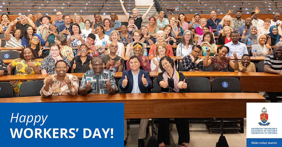 UPTuks's tweet image. Happy Workers’ Day! The University of Pretoria recognises the commitment and dedication of workers to South Africa’s social, economic and political transformation.

#UniversityOfPretoria  #HappyWorkersDay