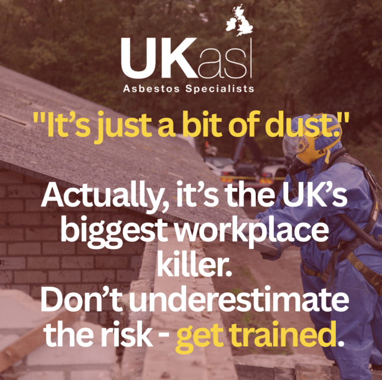 UKASL's tweet image. Asbestos risk is often underestimated until it's too late. Get your team trained by the specialists at UKasl and ensure everyone goes home safe.

#SafetyFirst #Asbestos #Construction #UKasl #WorkplaceKiller

 📞0800 61 22 035 
📧info@ukasl.co.uk
ukasl.co.uk