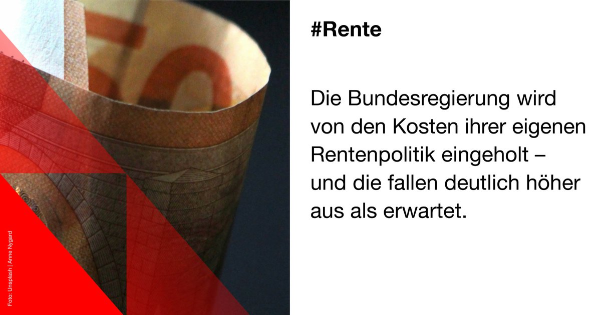 JungUnt's tweet photo. 💰 Die Renten sollen im Sommer kommenden Jahres um 4,24 Prozent steigen – eine erfreuliche Nachricht für die Rentnerinnen und Rentner. Die Bundesregierung hingegen wird davon überrascht, denn sie hatte lediglich mit 3,7 Prozent kalkuliert. Die Differenz ist erheblich und hat spürbare Folgen für den Haushalt.

📊 Dass die Renten stärker steigen, ist nicht allein auf die weiterhin robuste Lohnentwicklung zurückzuführen. Es ist auch das Ergebnis politischer Entscheidungen: Das im vergangenen Jahr verabschiedete Rentenpaket mit stabilisiertem Rentenniveau und ausgeweiteter Mütterrente treibt die Kosten zusätzlich in die Höhe. Darauf weist selbst die Deutsche Rentenversicherung hin – also jene Institution, die es am besten beurteilen kann.

⚠️ Vor diesen Mehrbelastungen wurde gewarnt. Die Bundesregierung hat diese Hinweise jedoch ignoriert und steht nun vor den Konsequenzen ihrer eigenen Beschlüsse. Der ungeplante Rentenanstieg schlägt allein in diesem und im kommenden Jahr mit zusätzlichen 1,2 Milliarden Euro zu Buche – Mittel, die angesichts ohnehin angespannter Haushaltslagen kaum verfügbar sind.

🎒 Damit wird deutlich: Das Rentenpaket ist kein sozialpolitischer Fortschritt ohne Nebenwirkungen, sondern eine erhebliche Belastung für die Zukunft. Der viel zitierte „Rucksack“ für die Rentenkommission ist längst keine rhetorische Floskel mehr, sondern Realität.

🛠️ Nun steht die Kommission unter erheblichem Druck. Im Juni werden kosmetische Korrekturen nicht ausreichen – gefragt sind tiefgreifende, auch unbequeme Reformvorschläge.