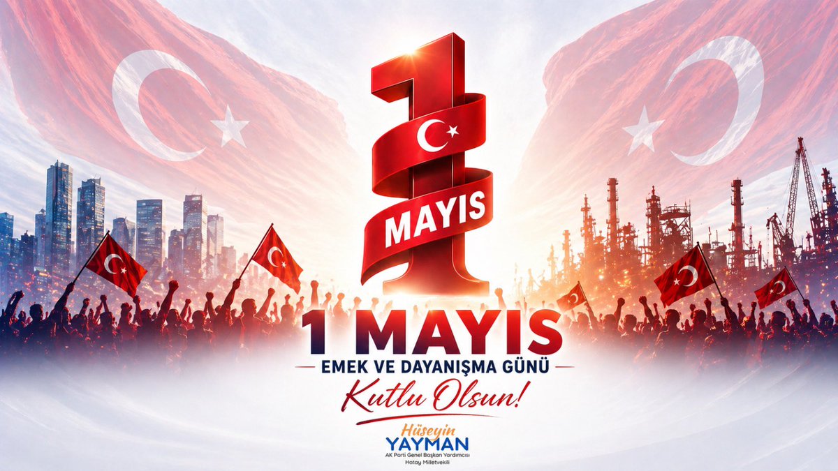 HuseyinYayman's tweet photo. Ülkemizin kalkınması, milletimizin refahı ve geleceğimizin daha güçlü yarınlara taşınması için emek veren tüm çalışanlarımızın alın teri büyük bir değerin ifadesidir. 

Çiftçisinden madencisine, öğretmeninden sağlıkçısına kadar her alanda özveriyle çalışan emekçilerimiz, ortak geleceğimizin en önemli yapı taşlarını oluşturmaktadır.

1 Mayıs Emek ve Dayanışma Günü’nü gönülden kutluyor; fedakârca çalışan tüm işçi kardeşlerime sağlık, huzur ve başarı diliyorum.

#EmekleBüyüyenTürkiye