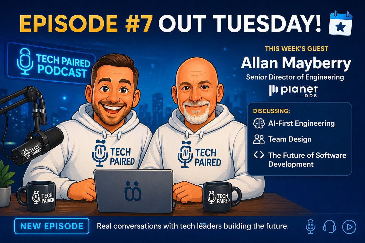 Tech_Pair's tweet image. If you're out in the sun this weekend and fancy throwing a podcast on, I'd highly recommend this one from Tech Paired 😎 

Apple Podcasts, Spotify or watch the full episodes on Youtube! 

#TechPaired #TechLeadership #Podcast
