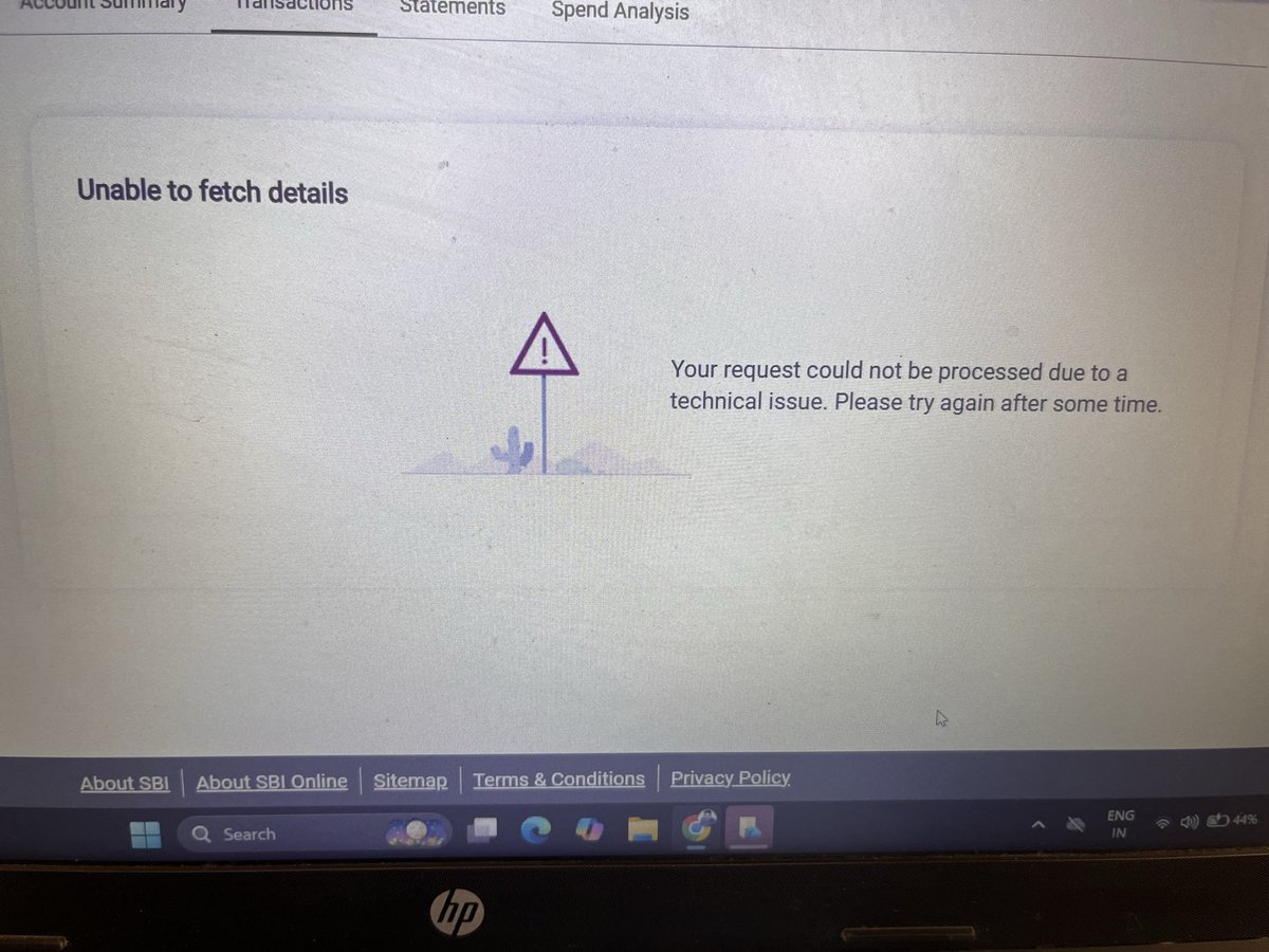 FSiddhesh's tweet photo. When will your website start functioning properly? It is since yesterday. Pathetic service. 🤮 #SBI #YonoSucks @TheOfficialSBI https://t.co/R56iDV4pYx