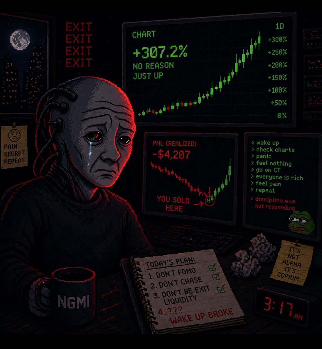 he followed the plan  
market didn’t  
$EXIT