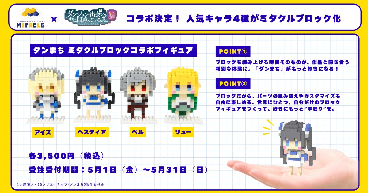 【公式】ミタクルブロック@2Dイラストを3Dブロック化 tweet media