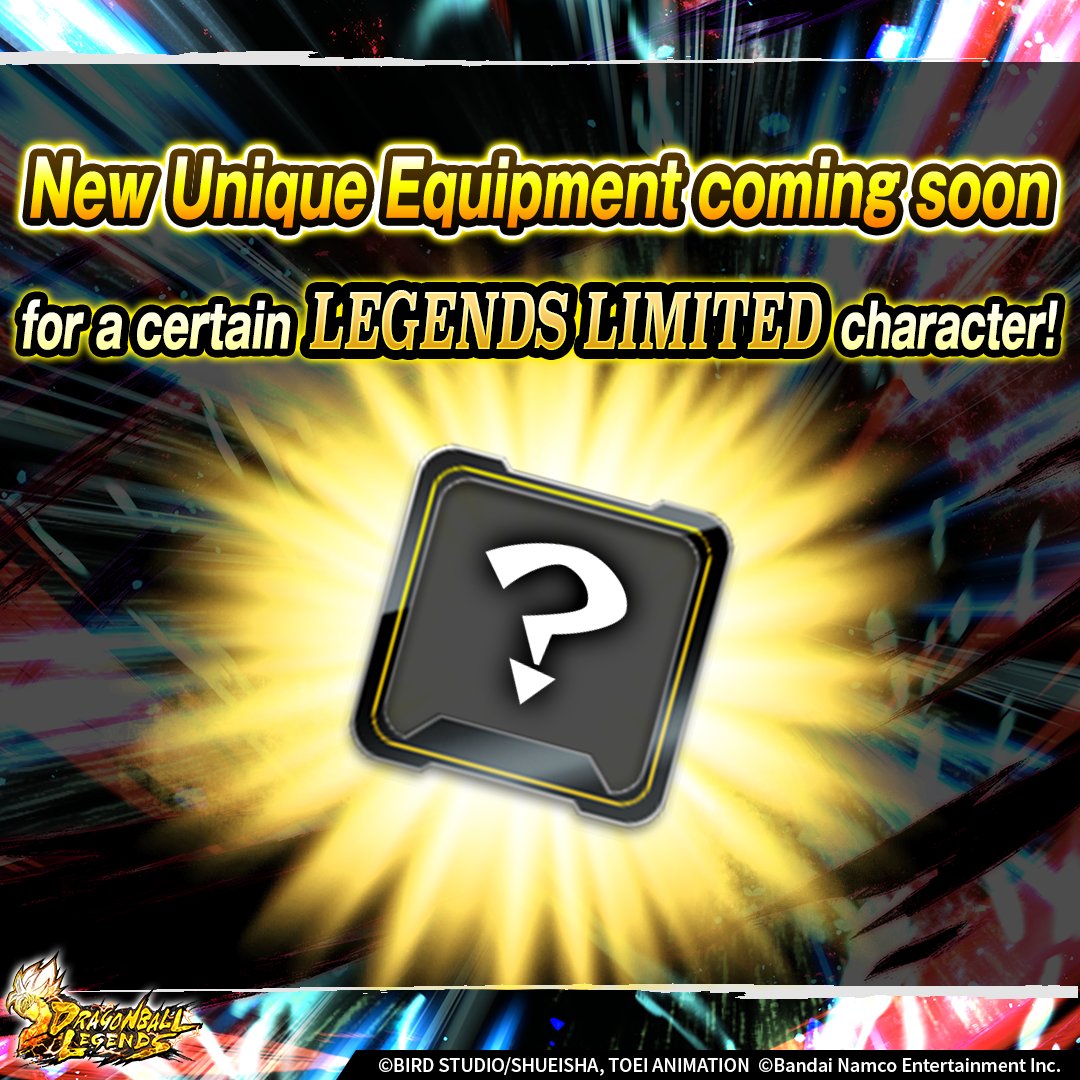 DB_Legends's tweet image. Unique Equipment for a LEGENDS LIMITED character is planned for release!

Whose Equipment will it be? Leave your predictions in the comments!
Find out the answer tomorrow on our official social media!

#DBLegends
#DragonBall