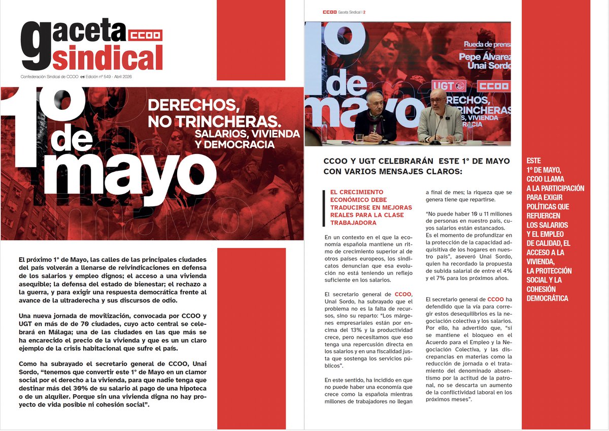 Comisiones Obreras tweet media