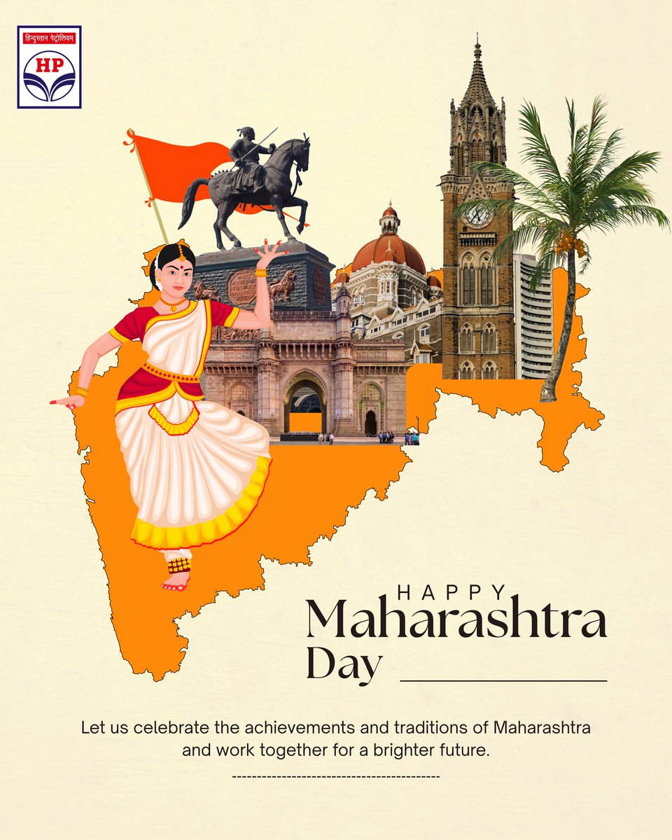HPCL_Mumbai's tweet image. Celebrating the spirit of Maharashtra Day 🇮🇳
HPCL remains committed to powering progress and serving every journey across the state.
#MaharashtraDay #HPCL #CustomerFirst #Growth
