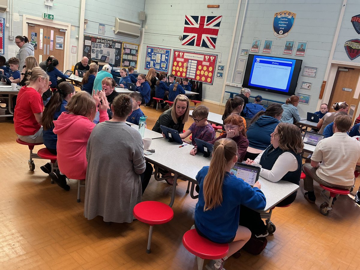 Parkfield's tweet image. Many thanks to the #Y5 parents who joined us this morning for a SPAG family learning session in the hall. #English