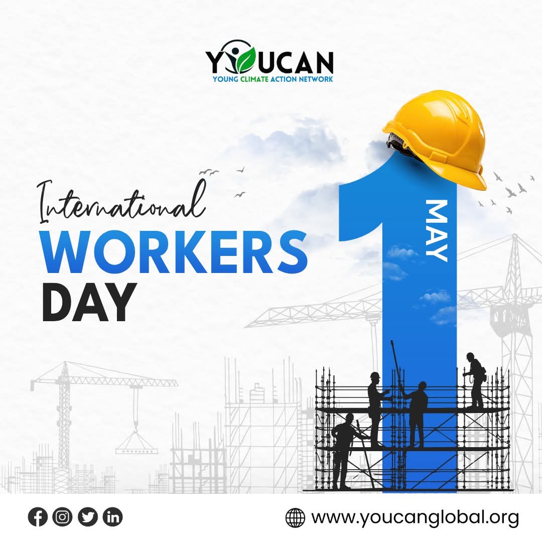 On #InternationalWorkersDay ⚒️🌍 YOUCAN honors workers everywhere—driving progress, resilience &amp; sustainability. A just future depends on dignity, equality &amp; safe conditions for all. #MayDay #YOUCAN #ClimateAction