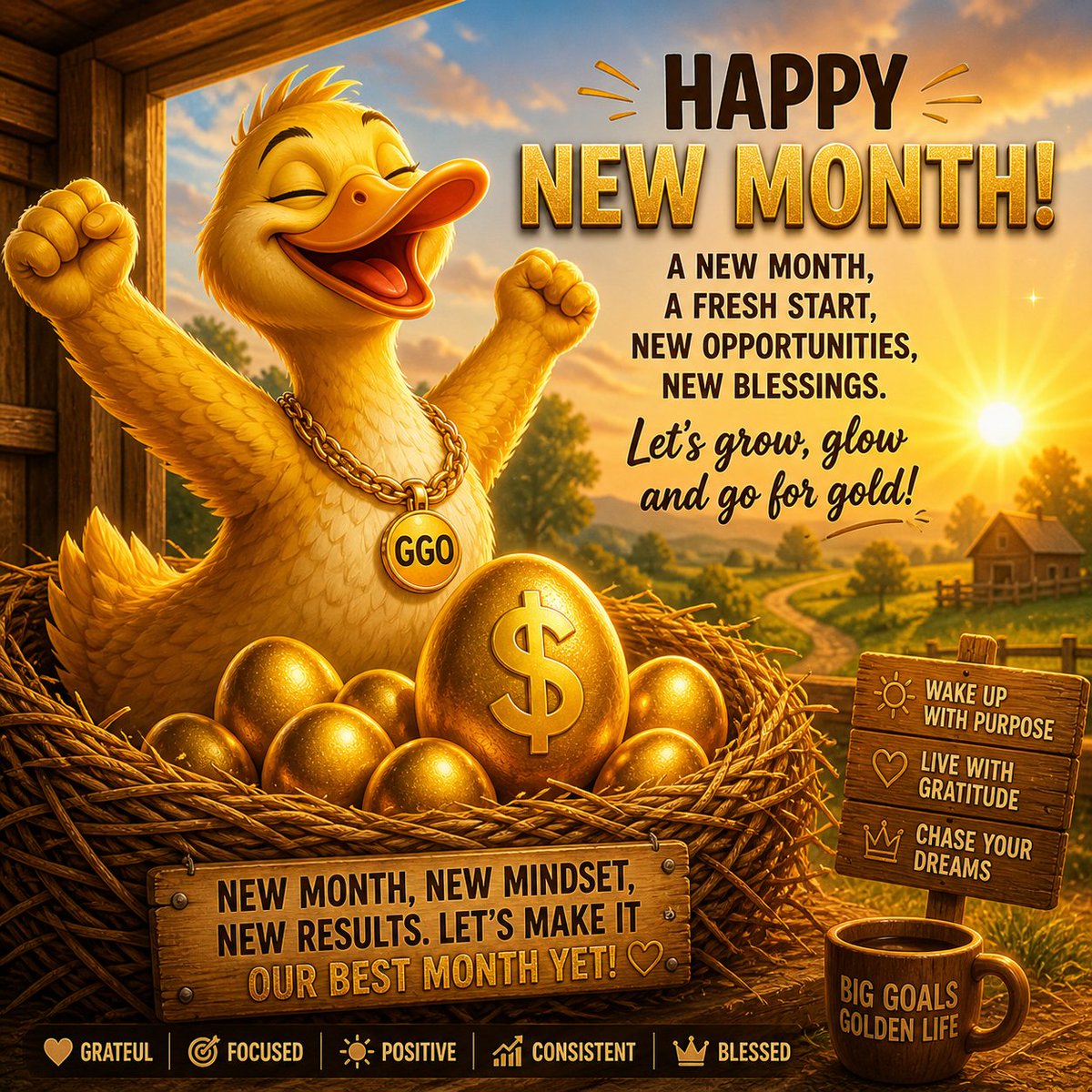 A new month begins and with it, a clearer sense of direction and purpose. 🐣

Good morning Golden Goose fam ☀️

We’re stepping into this phase with stronger structure, growing momentum, and a vision that’s steadily taking shape.

This month brings us closer to what we’ve been