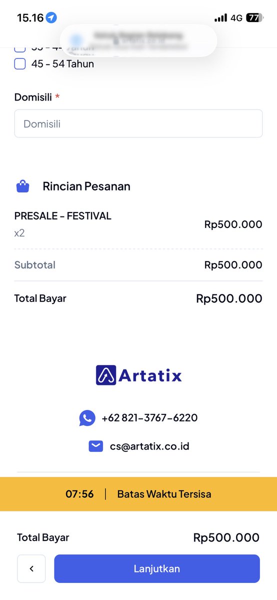 saftyzn2's tweet photo. @baldkisue Isi data pribadi, 50k/tix https://t.co/j3YceQZsho