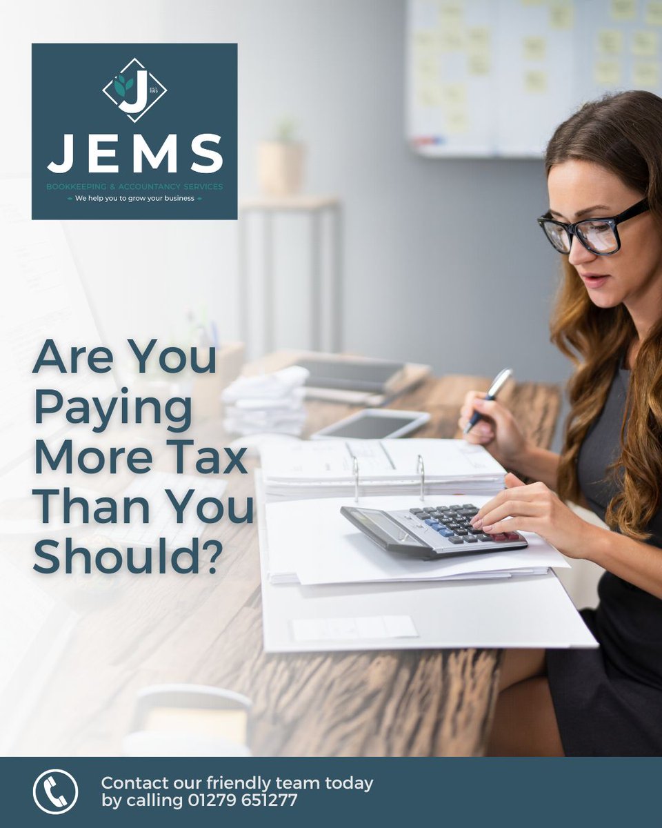 JemsBookkeeping's tweet image. Many business owners pay more tax than necessary.

Not because they have to
But because they are not planning properly.

If you would like support with your tax position, get in touch with our team.

#accountant #accountancy #businessowner #business