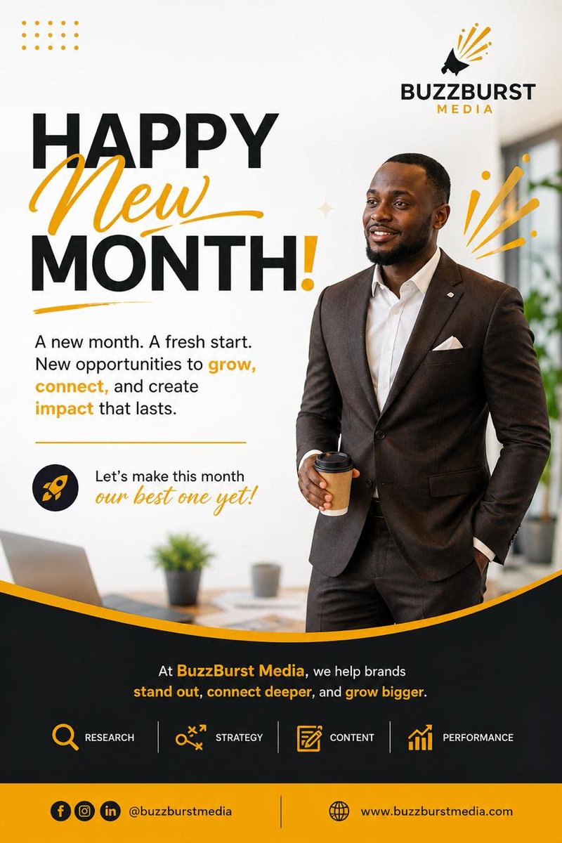 BuzzBurstMedia's tweet image. New month. If your brand isn’t growing, something needs to change.
What’s one goal you’re focusing on this month?
 #BusinessGrowth #Marketing #Startup #Ai