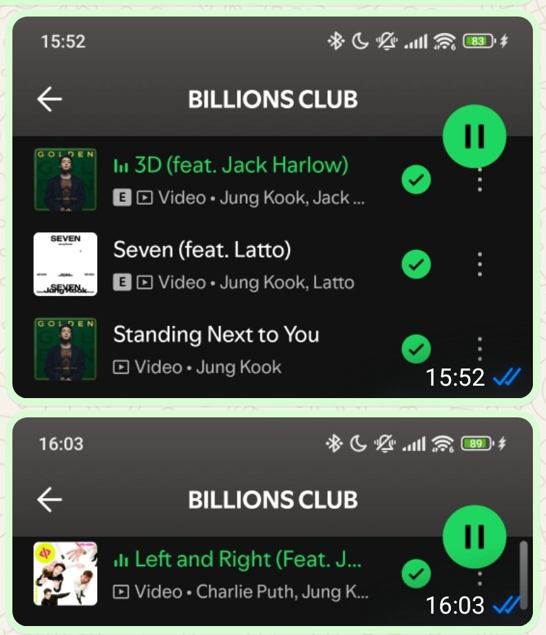 LidiaTan75's tweet image. 😍 I'm Listening 🎧 #3D, #SEVEN, #StandingNextToYou and #LeftAndRight by #JUNGKOOK from "BILLIONS CLUB" on Spotify! 📀🐰🎶💞

🔗 open.spotify.com/track/6xGr4tVz…

PLEASE KEEP SUPPORTING JUNGKOOK'S MUSIC 🎶 🫶 
#JUNGKOOK #정국 🔥