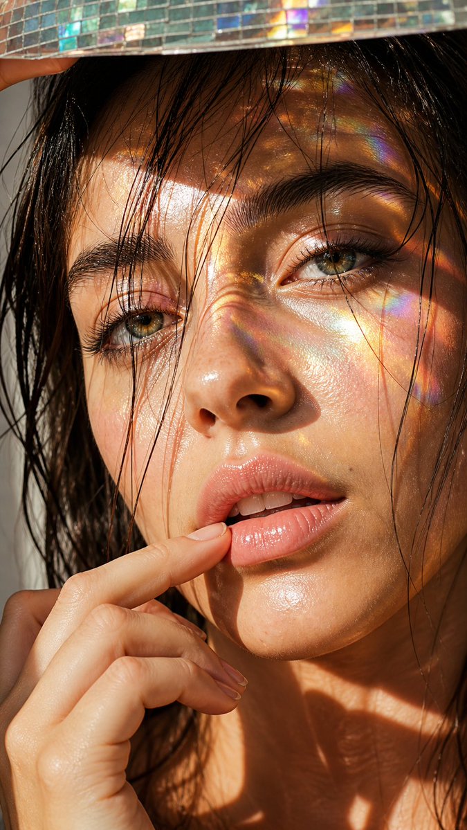 Prismatic Sunlit Portrait with Natural Texture - PromptGather image 1