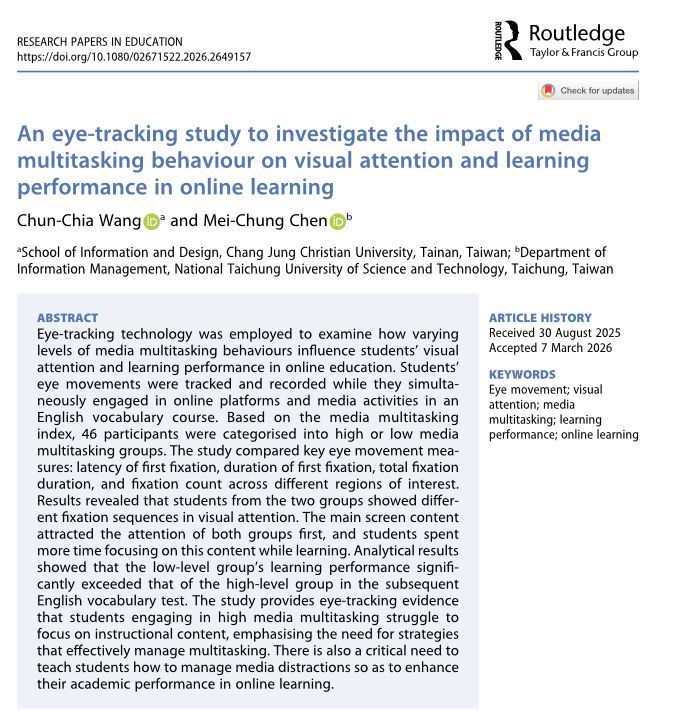 Research Papers in Education tweet media
