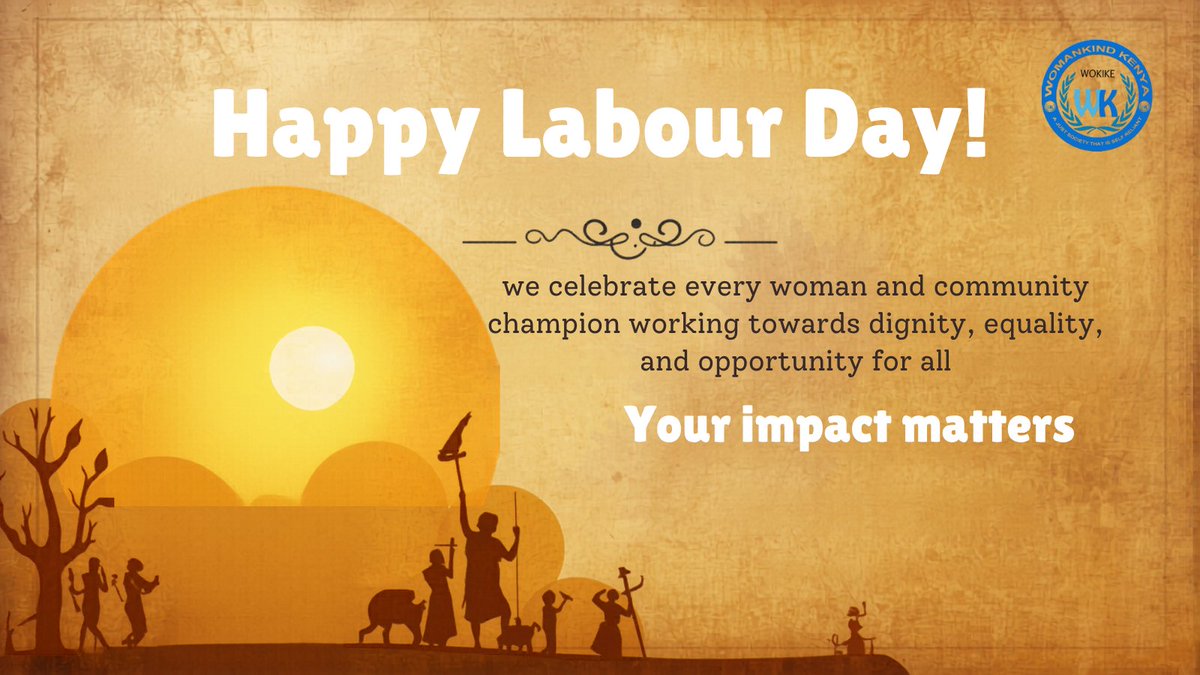 WomankindKenya's tweet image. Happy Labour Day! 💙

We celebrate the strength and #resilience of all workers, especially women and communities driving change across Kenya. Your work matters. Your impact is powerful.

#LabourDay  #DignityInWork