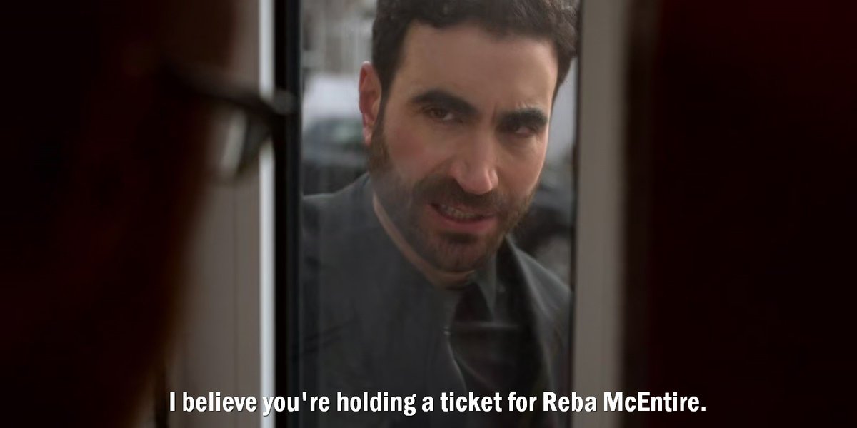 TedLassoism's tweet photo. I believe you're holding a ticket for Reba McEntire.

 Ted Lasso #S02E05
#TedLasso https://t.co/BavXARCKMQ
