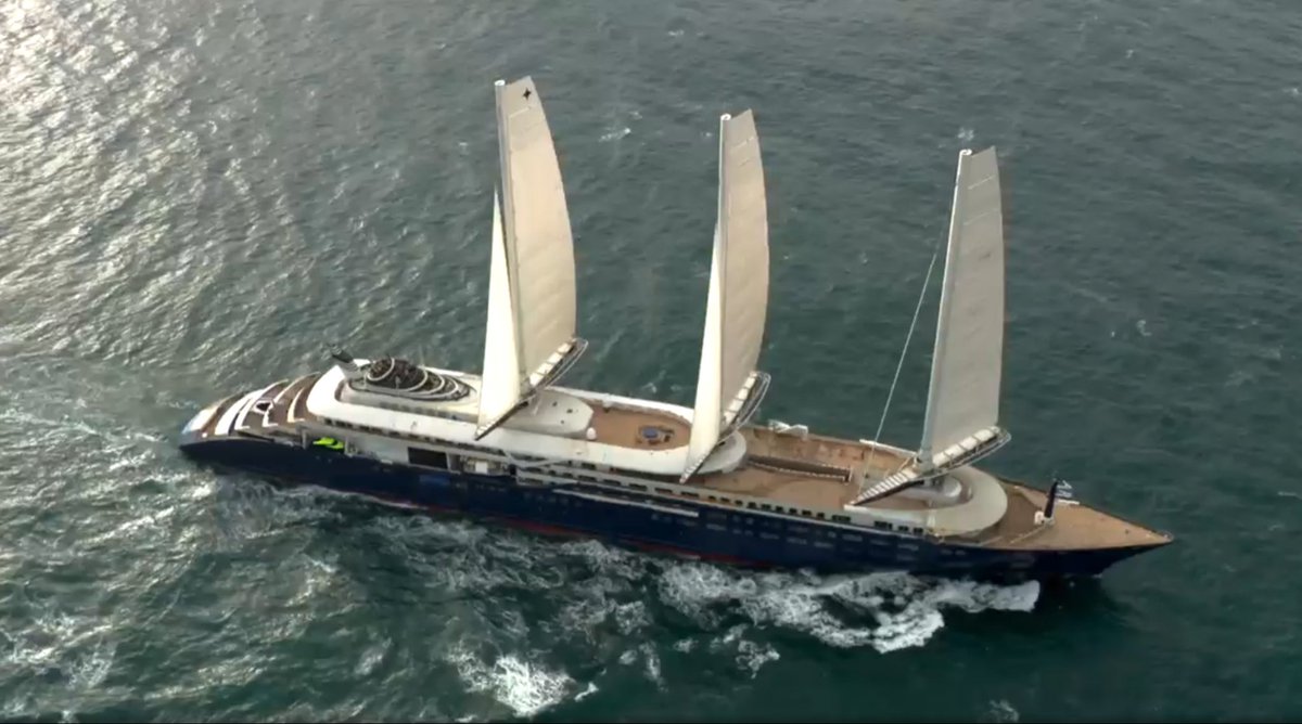 🇫🇷 The World’s Largest Sailing Ship Just Left Saint-Nazaire. 

There is a ship sitting in the Atlantic right now that does something no ship this size has ever done before: it goes quiet.

Three masts, each taller than a 30-storey building, catch the wind and pull 15,000 tonnes