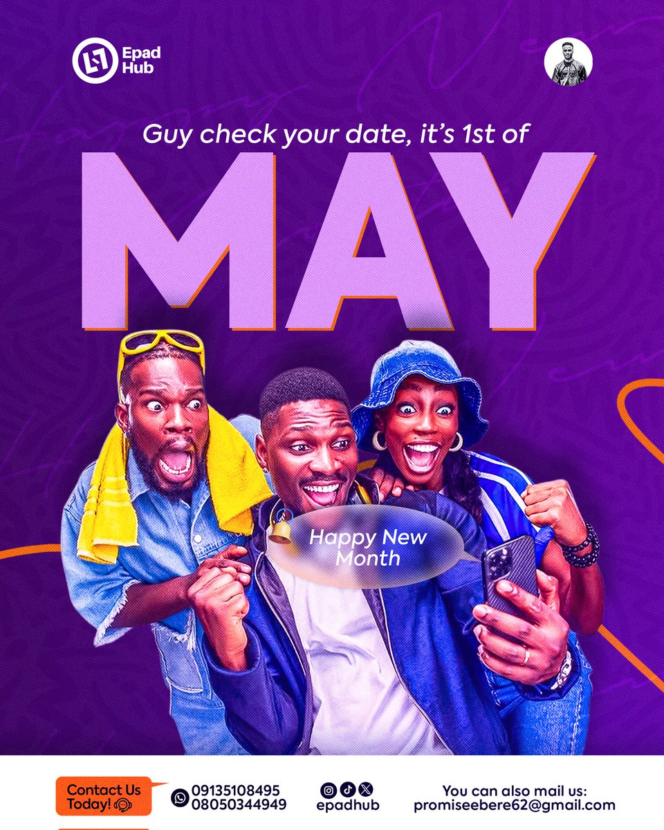 Epadhub's tweet image. Welcome to may dear friends, families and Clients🟣❤
.
More and more this month than the previous months.🥰
.
We are set to handle your new month projects, send us a dm, let's work on something together!☺
.
#epad #newweek #brand #graphicdesigner #flyerdesign