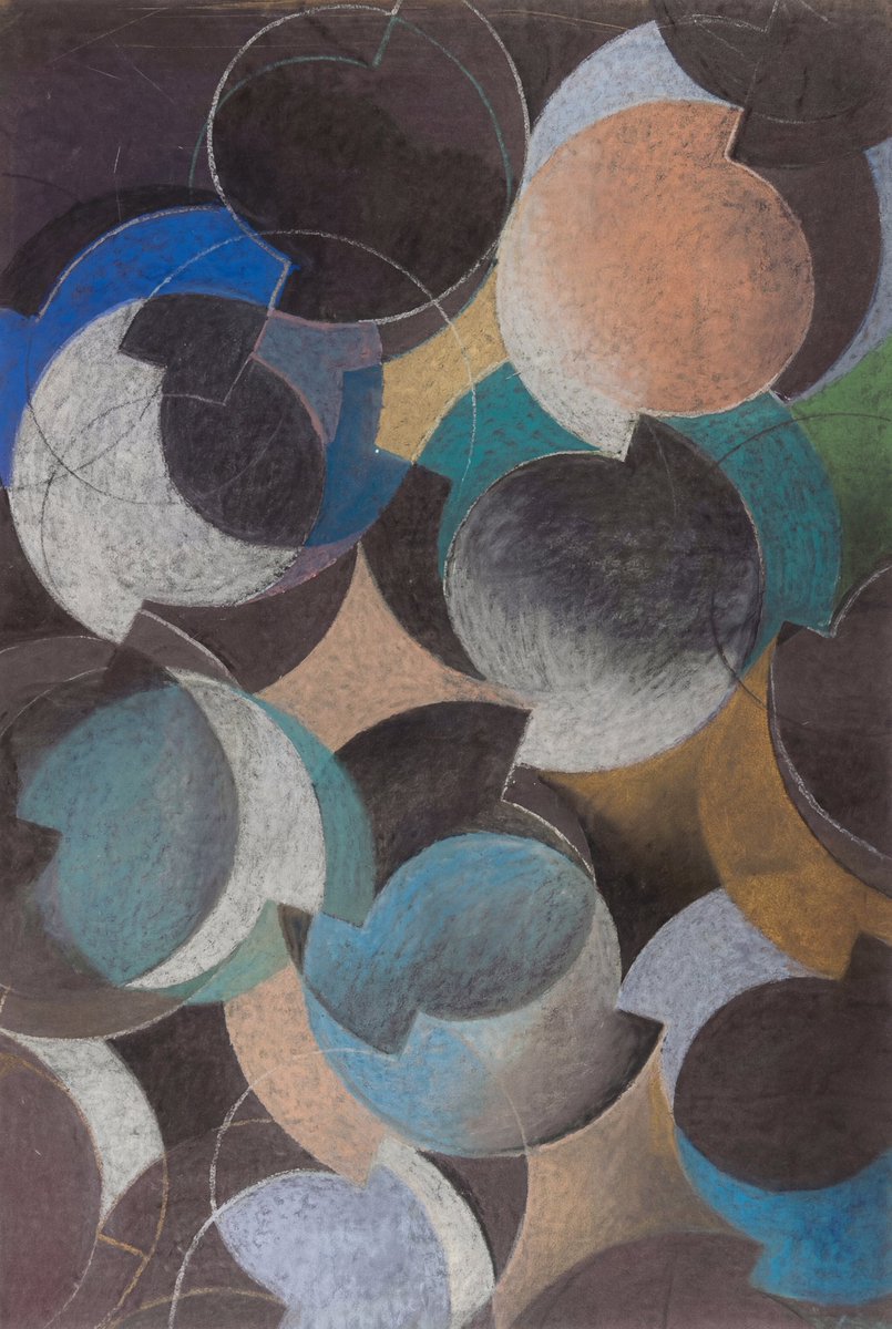 AmbrozyWojcik's tweet image. Pastel by Jacenty Wójcik from the 1980s.#PolishArt #ModernArt #abstractart