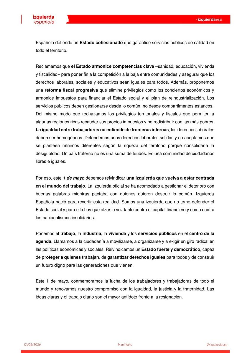 Izquierda Española tweet media