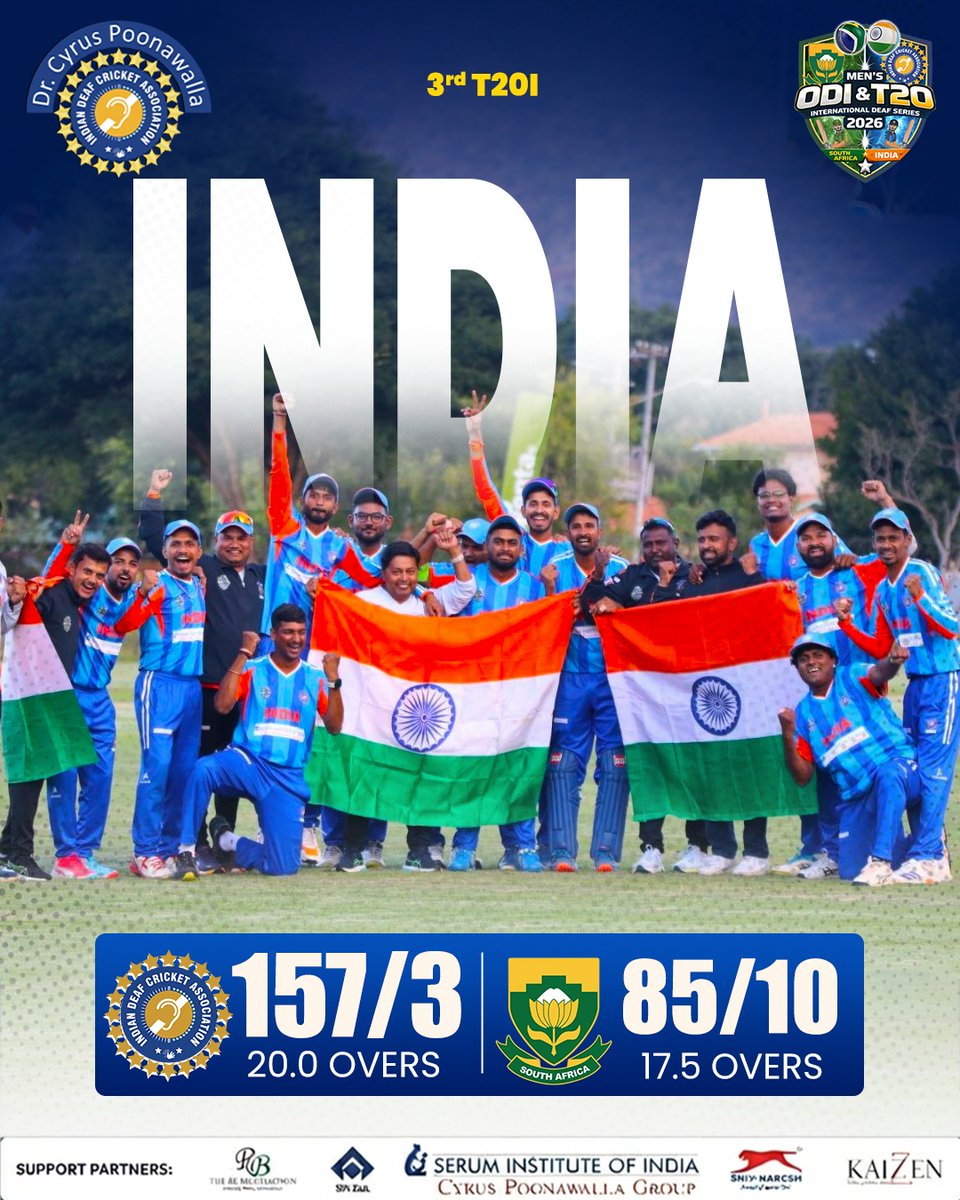 official_idca's tweet photo. A stellar performance by Virender Singh! 🏆🔥
Truly deserving Player of the Match – leading from the front 💪

#PlayerOfTheMatch #VirenderSingh #CricketStar #MatchHero #INDvsSA https://t.co/fK10AtdUp6