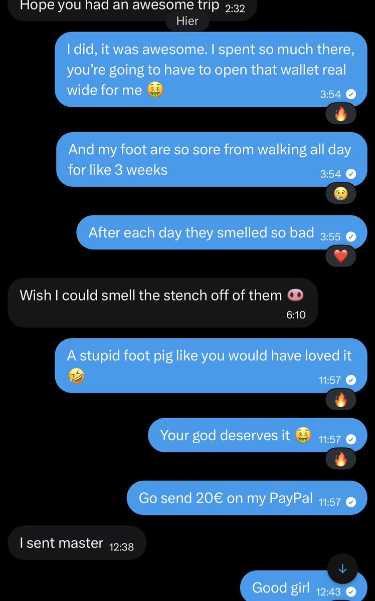 YourMasterLogan's tweet photo. My very good boy loves sending to my godly feet 🤑

#findom #cashmaster #cashslave #humanatm #moneyslave #alpha #loser https://t.co/0G1PYCehSo