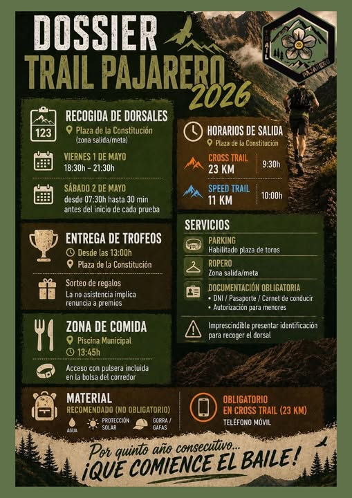 Info5Villas's tweet image. 🏃‍♂️🏃‍♀️ SANTA CRUZ DEL VALLE | Dossier del V #Trail Pajarero de #SantaCruzDelValle: